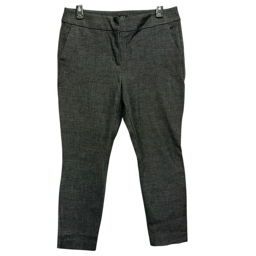 LOFT Petites Gray Slim Ankle Dress Pants 8P Workwear Minimalist